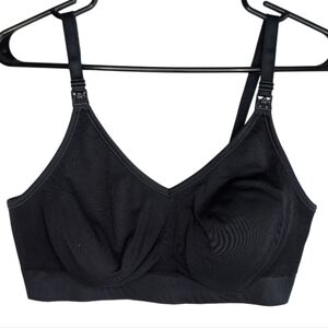 Bravado Women's Large Black Adjustable‎ Wireless Unpadded Bra